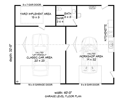 Country 2 Car Garage Apartment Plan 81757 First Level Plan
