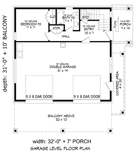 House Plan 81760 - Modern Style with 1559 Sq Ft, 3 Bed, 2 Bath