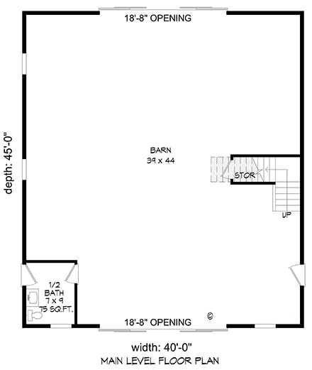 Barndominium, Country, Farmhouse Misc Plan 81762 First Level Plan