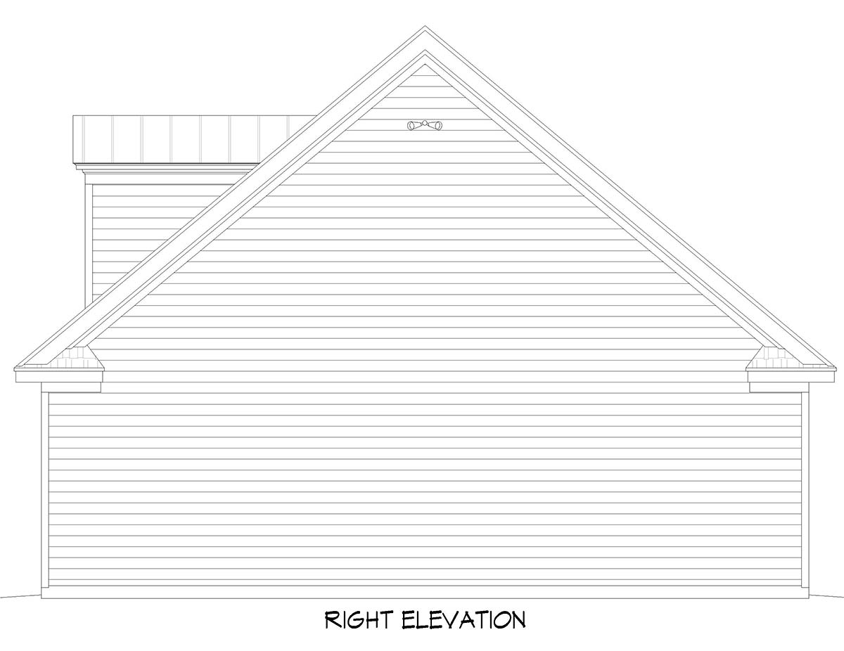 Garage Plan 81772 - 4 Car Garage Saltbox Style