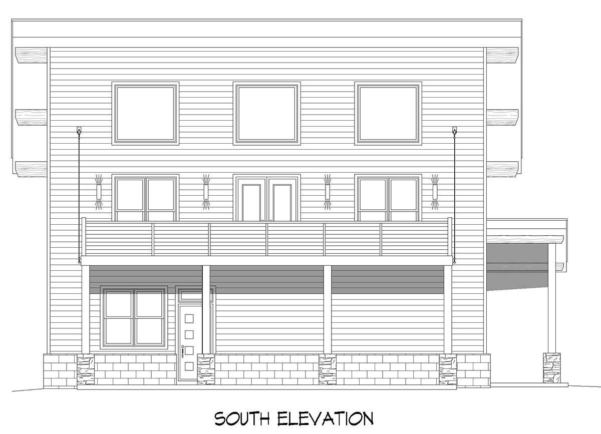 Contemporary, Modern Plan with 2356 Sq. Ft., 2 Bedrooms, 3 Bathrooms, 2 Car Garage Picture 3