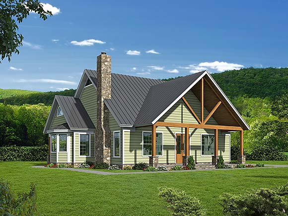 Contemporary, Cottage, Country, Farmhouse, New American, Ranch, Traditional House Plan 81785 with 3 Beds, 4 Baths Elevation