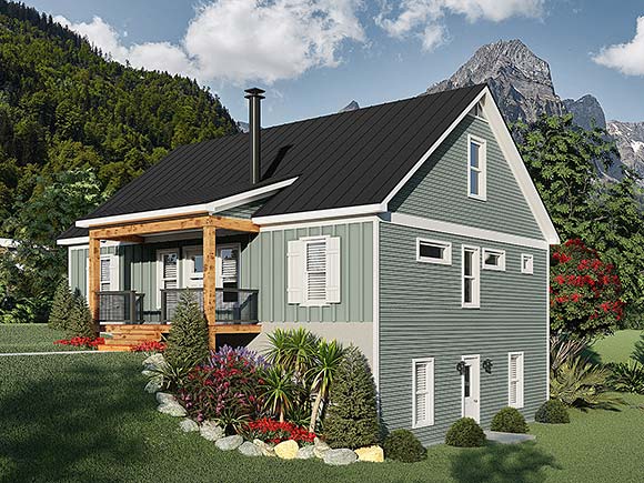 Contemporary, Cottage, Country, Farmhouse, Prairie, Ranch House Plan 81794 with 2 Beds, 2 Baths Elevation