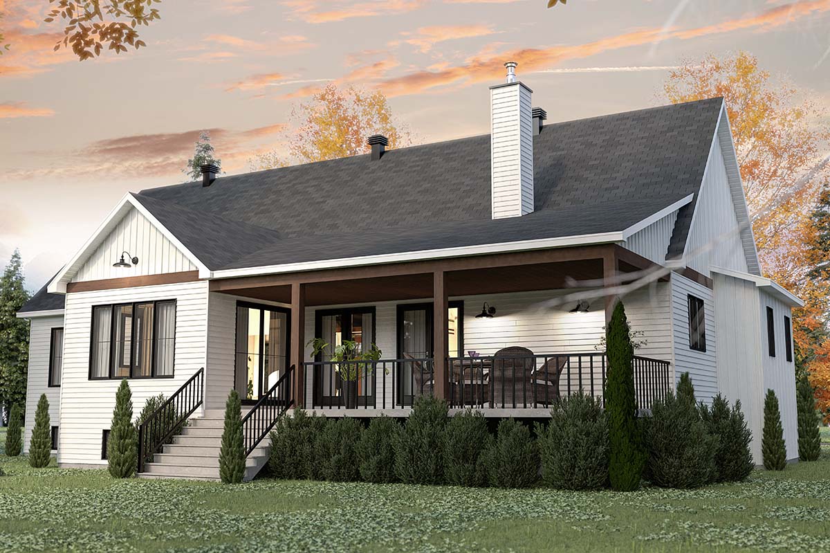 Country, Farmhouse, Ranch Plan with 2324 Sq. Ft., 3 Bedrooms, 2 Bathrooms, 2 Car Garage Picture 3