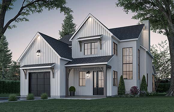 House Plan 81816 with 3 Beds, 2 Baths, 1 Car Garage Elevation