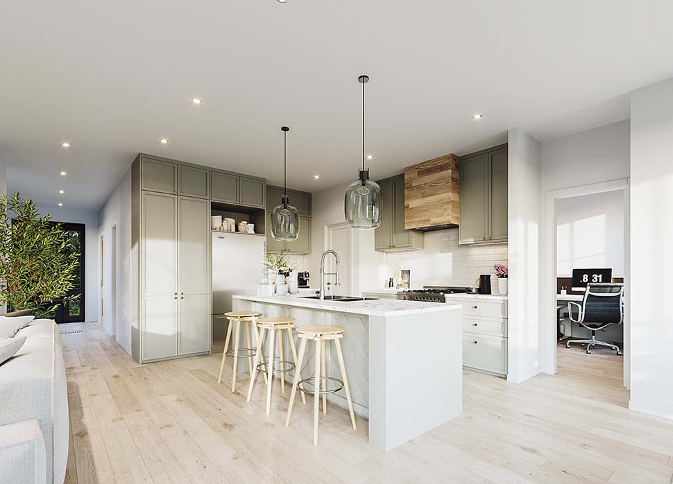 Plan with 2150 Sq. Ft., 3 Bedrooms, 2 Bathrooms, 1 Car Garage Picture 4