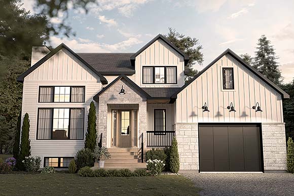 Country, Farmhouse, Traditional House Plan 81817 with 3 Beds, 3 Baths, 1 Car Garage Elevation