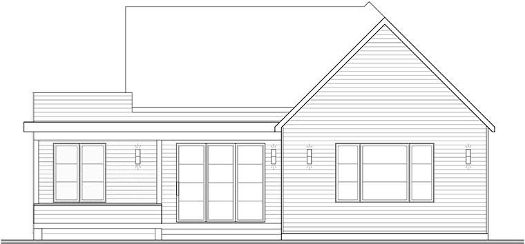 Bungalow, Contemporary, Modern Plan with 1555 Sq. Ft., 2 Bedrooms, 1 Bathrooms, 1 Car Garage Picture 6
