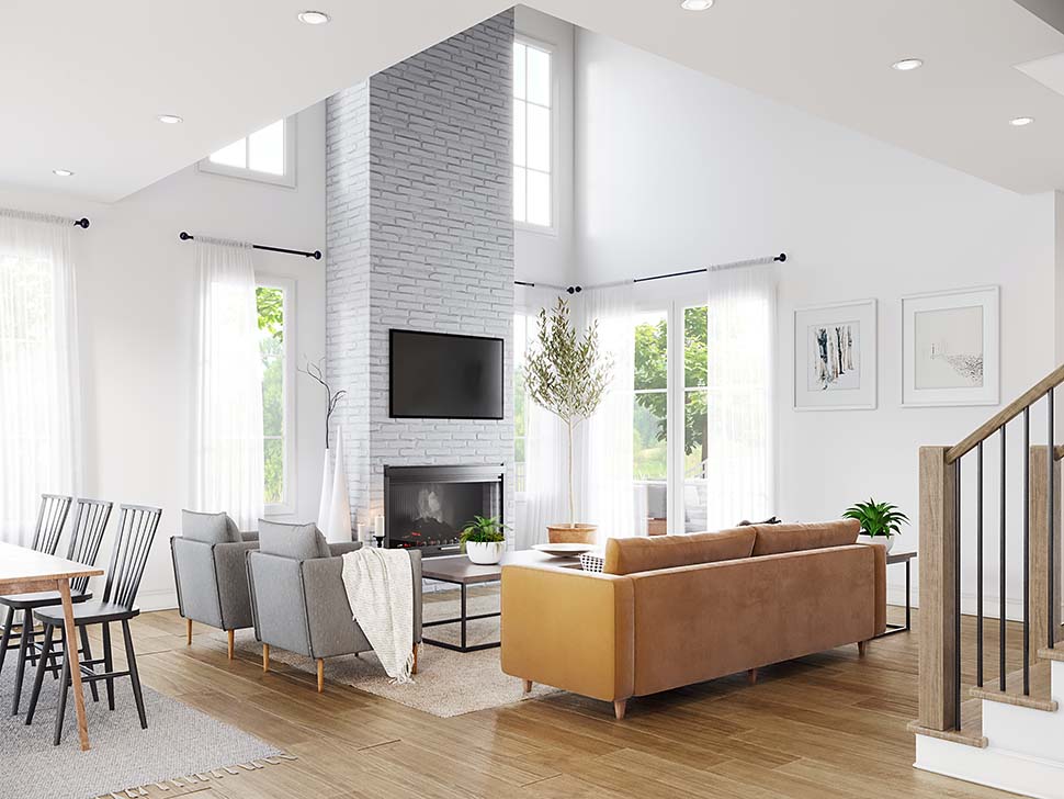Country, Farmhouse, Traditional Plan with 2178 Sq. Ft., 3 Bedrooms, 3 Bathrooms, 2 Car Garage Picture 5