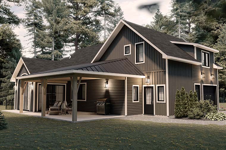 Craftsman, Farmhouse, French Country, Ranch Plan with 2660 Sq. Ft., 3 Bedrooms, 3 Bathrooms, 1 Car Garage Picture 6