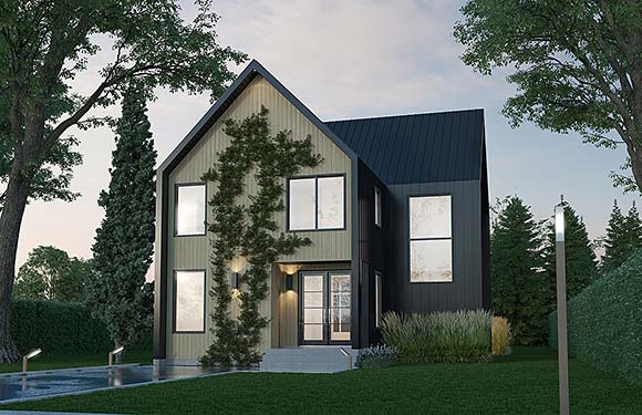 Cabin, Contemporary, Cottage House Plan 81829 with 4 Beds, 4 Baths Elevation