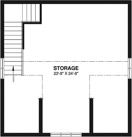 Cabin, Cape Cod, Cottage, Farmhouse, French Country 2 Car Garage Plan 81859 Second Level Plan