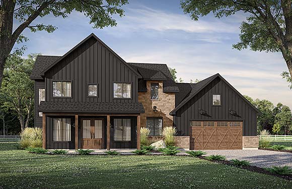 Country, Farmhouse, Traditional House Plan 81868 with 3 Beds, 3 Baths, 2 Car Garage Elevation