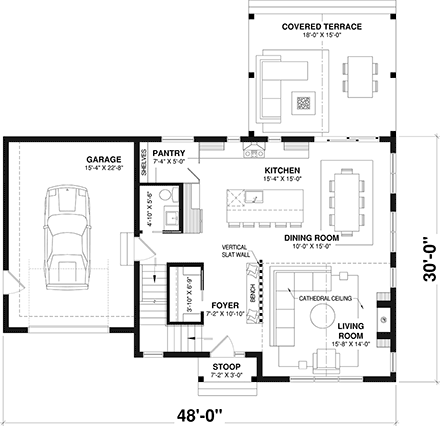 Country, Farmhouse House Plan 81869 with 5 Beds, 3 Baths, 1 Car Garage First Level Plan