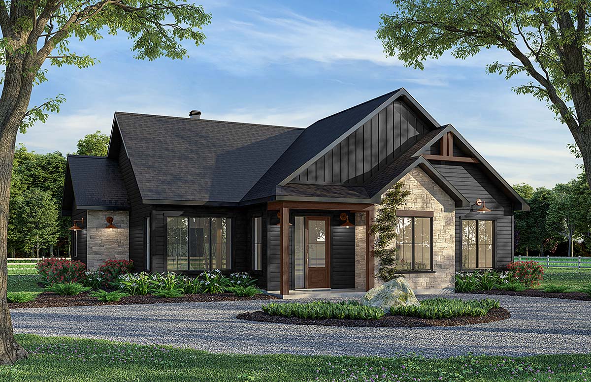 House Plan 81874 - Ranch Style With 1626 Sq Ft, 4 Bed, 2 Bath