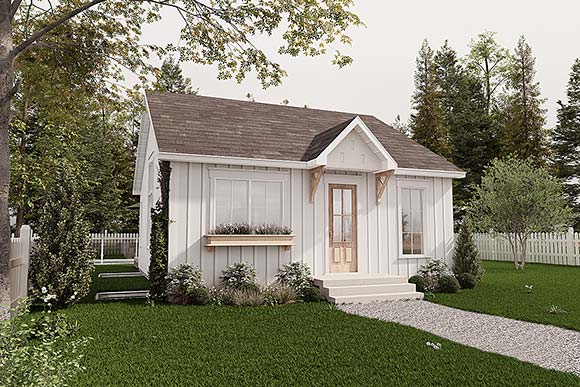 Cabin, Cape Cod, Cottage, Country, Farmhouse, Ranch House Plan 81877 with 3 Beds, 2 Baths Elevation
