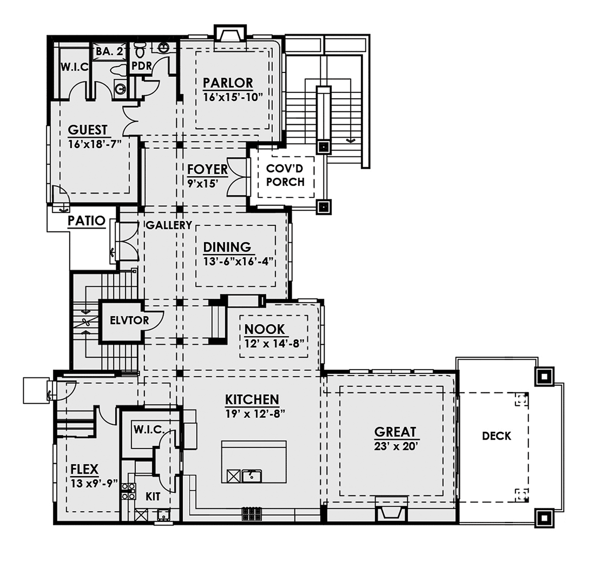 Contemporary, Modern House Plan 81902 with 5 Beds, 6 Baths, 3 Car Garage Level One