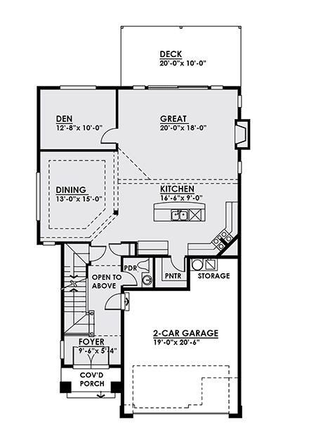 Contemporary, Modern House Plan 81903 with 3 Beds, 3 Baths, 2 Car Garage First Level Plan