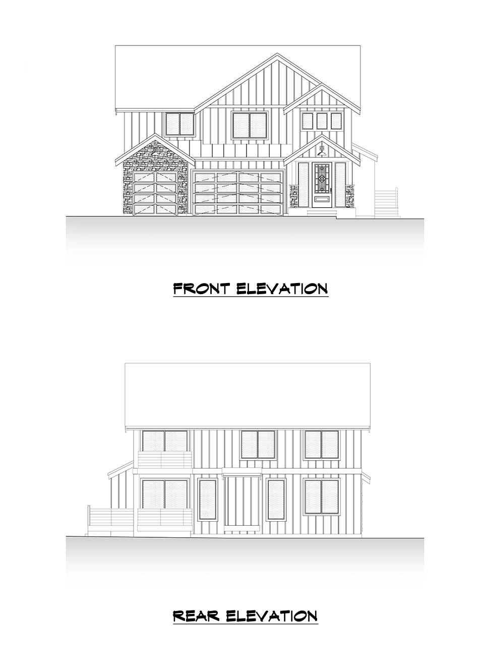 Craftsman, Farmhouse Plan with 2641 Sq. Ft., 4 Bedrooms, 3 Bathrooms, 3 Car Garage Picture 4