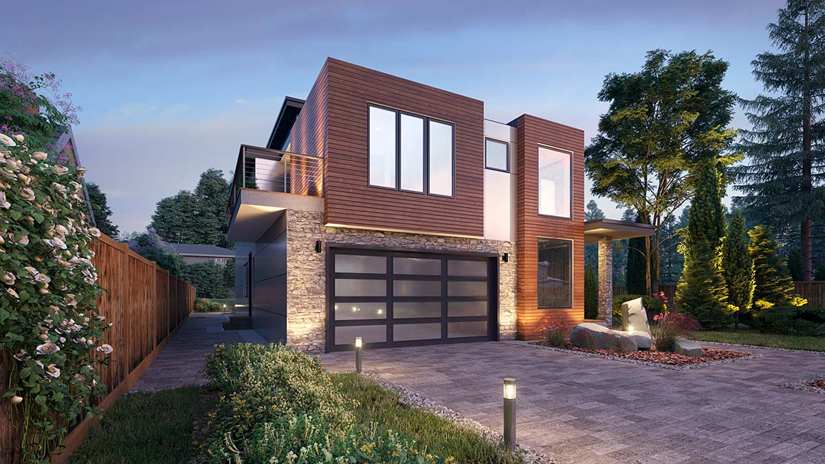 Contemporary, Modern Plan with 4329 Sq. Ft., 5 Bedrooms, 4 Bathrooms, 2 Car Garage Picture 3
