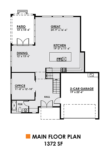 Modern House Plan 81915 with 4 Beds, 5 Baths, 2 Car Garage First Level Plan