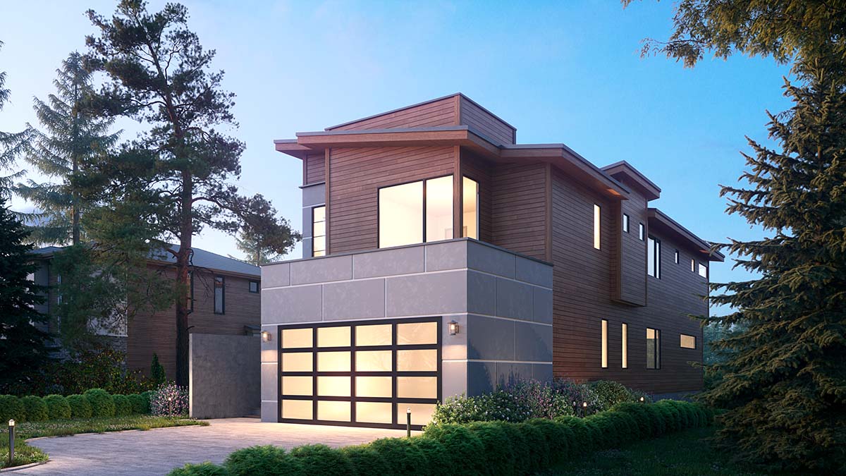 Contemporary, Modern Plan with 2647 Sq. Ft., 3 Bedrooms, 4 Bathrooms, 2 Car Garage Picture 2
