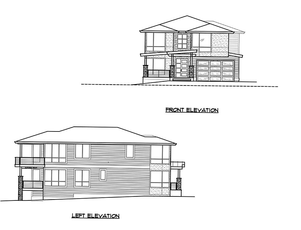 Modern Plan with 3315 Sq. Ft., 4 Bedrooms, 4 Bathrooms, 3 Car Garage Picture 4