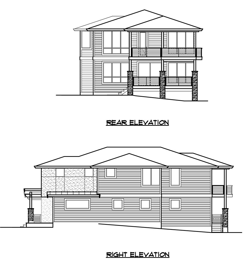 Modern Plan with 3315 Sq. Ft., 4 Bedrooms, 4 Bathrooms, 3 Car Garage Picture 5