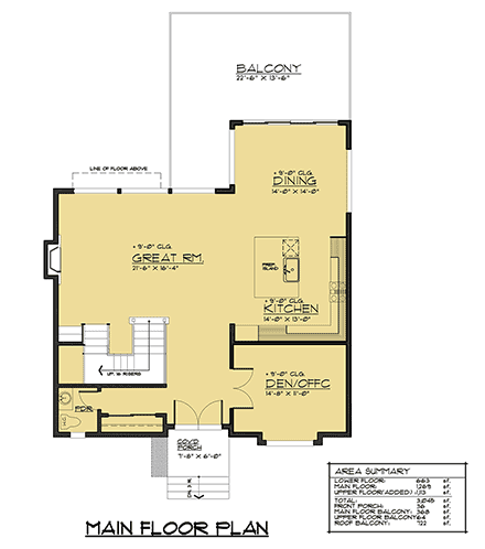 Modern House Plan 81921 with 4 Beds, 4 Baths, 2 Car Garage First Level Plan