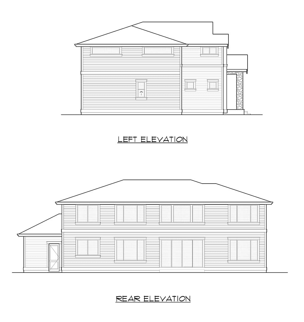 Contemporary Plan with 3620 Sq. Ft., 6 Bedrooms, 4 Bathrooms, 3 Car Garage Picture 19