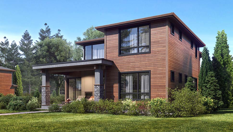 Contemporary, Modern Plan with 3150 Sq. Ft., 4 Bedrooms, 4 Bathrooms, 2 Car Garage Picture 3