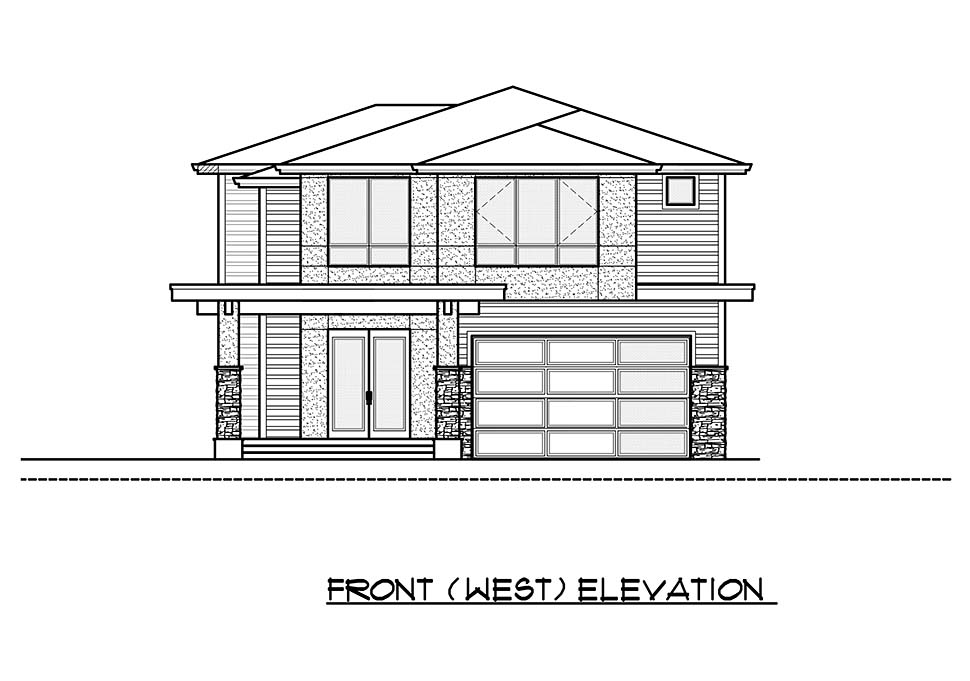 Contemporary, Modern Plan with 3150 Sq. Ft., 4 Bedrooms, 4 Bathrooms, 2 Car Garage Picture 4