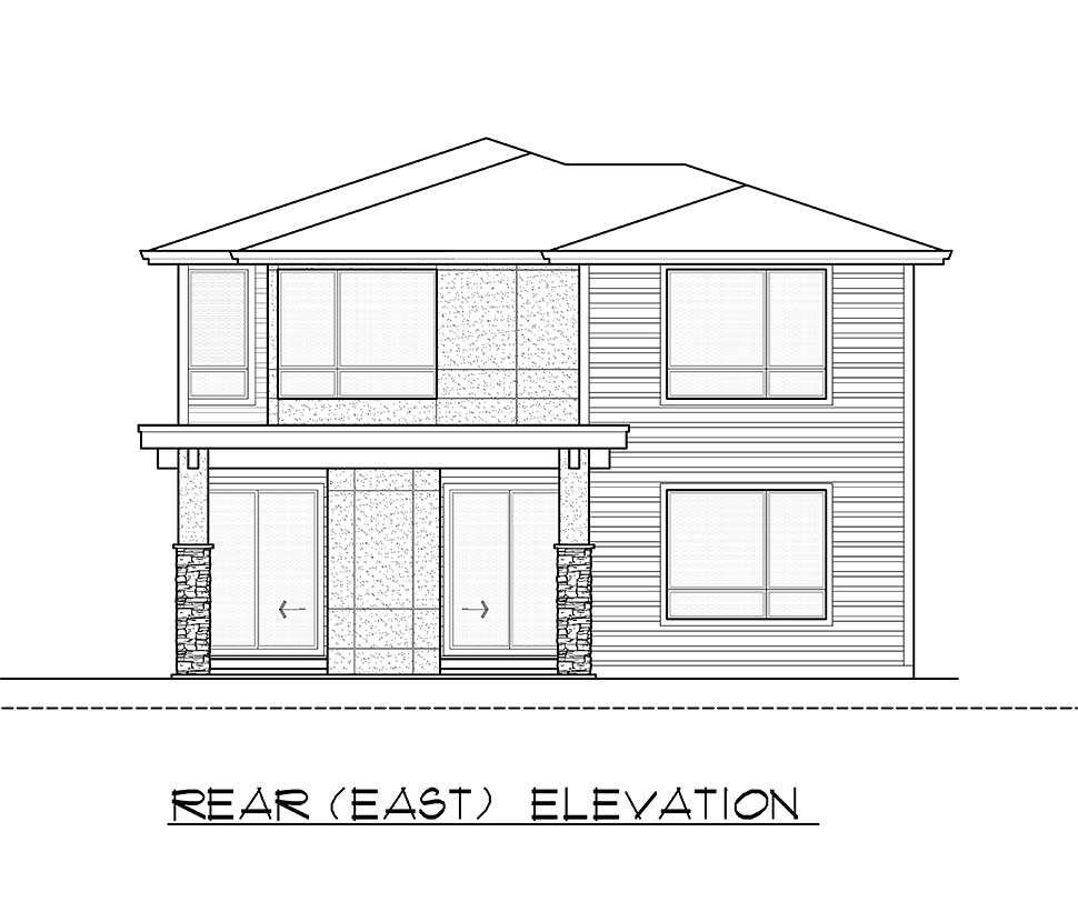Contemporary, Modern Plan with 3150 Sq. Ft., 4 Bedrooms, 4 Bathrooms, 2 Car Garage Picture 5
