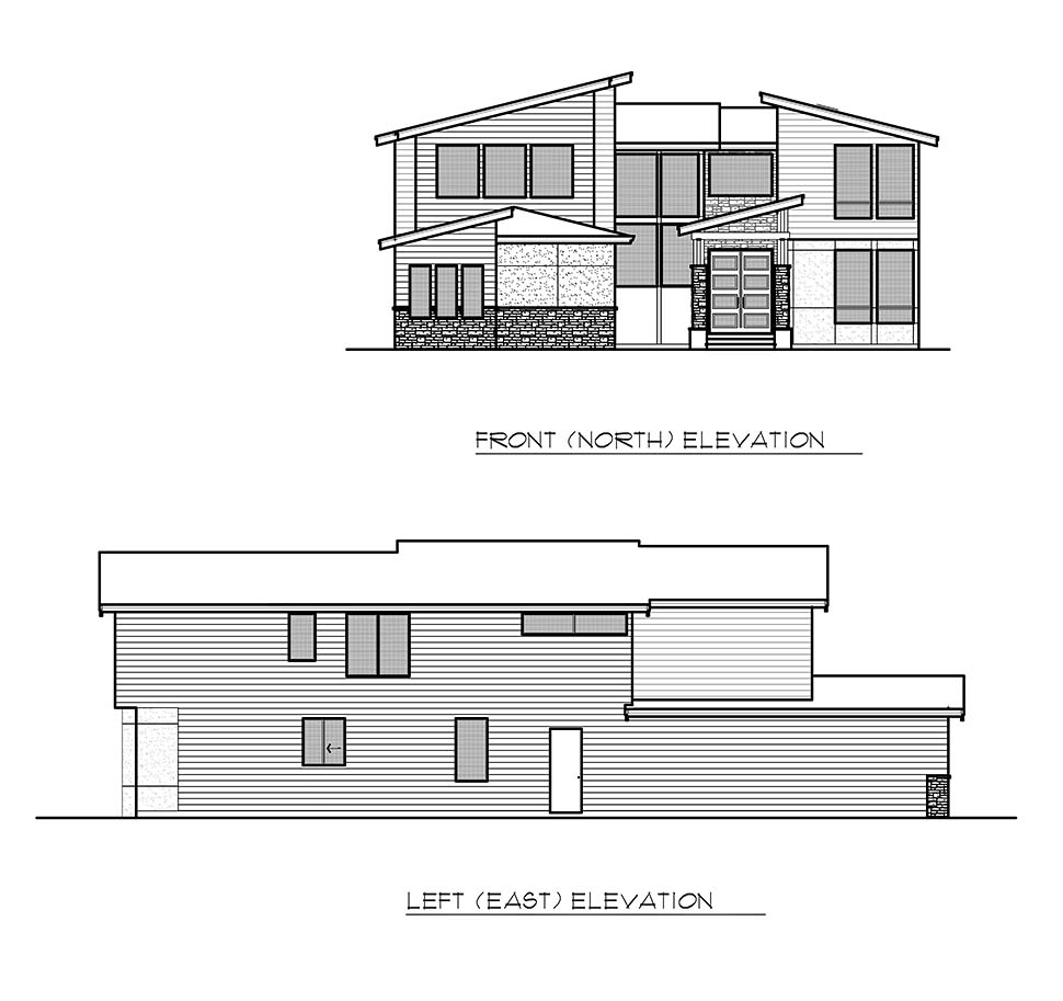 Contemporary, Modern Plan with 3398 Sq. Ft., 4 Bedrooms, 3 Bathrooms, 3 Car Garage Picture 4