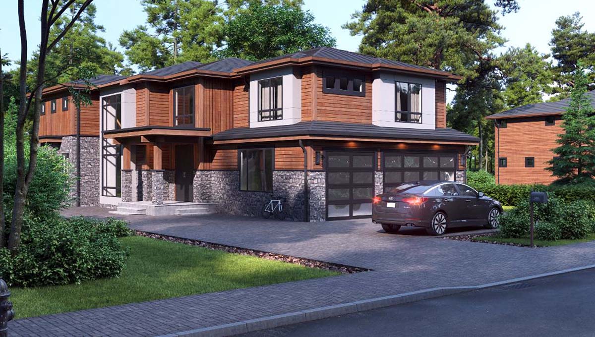 Contemporary, Modern Plan with 3864 Sq. Ft., 3 Bedrooms, 4 Bathrooms, 3 Car Garage Picture 2