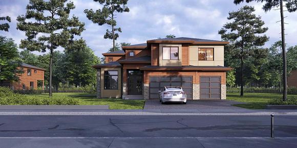 Contemporary, Modern House Plan 81936 with 4 Beds, 5 Baths, 3 Car Garage Elevation