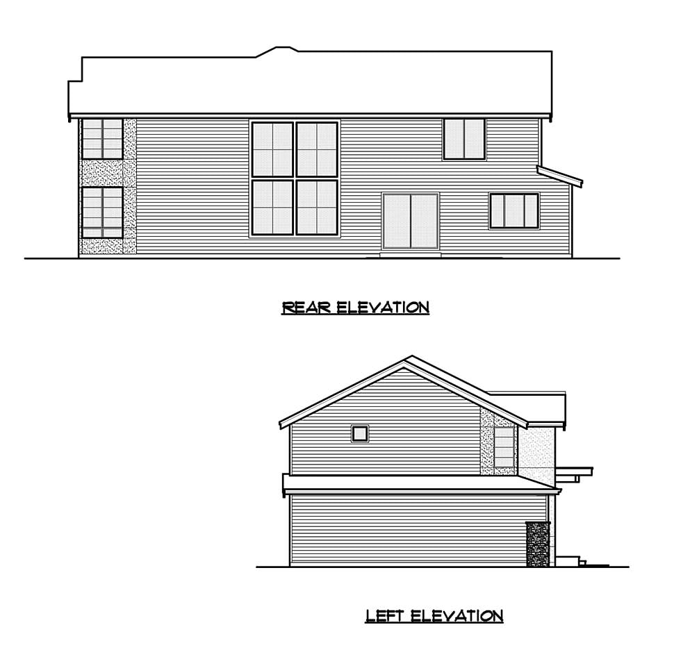 Contemporary, Craftsman Plan with 4001 Sq. Ft., 4 Bedrooms, 5 Bathrooms, 2 Car Garage Picture 5