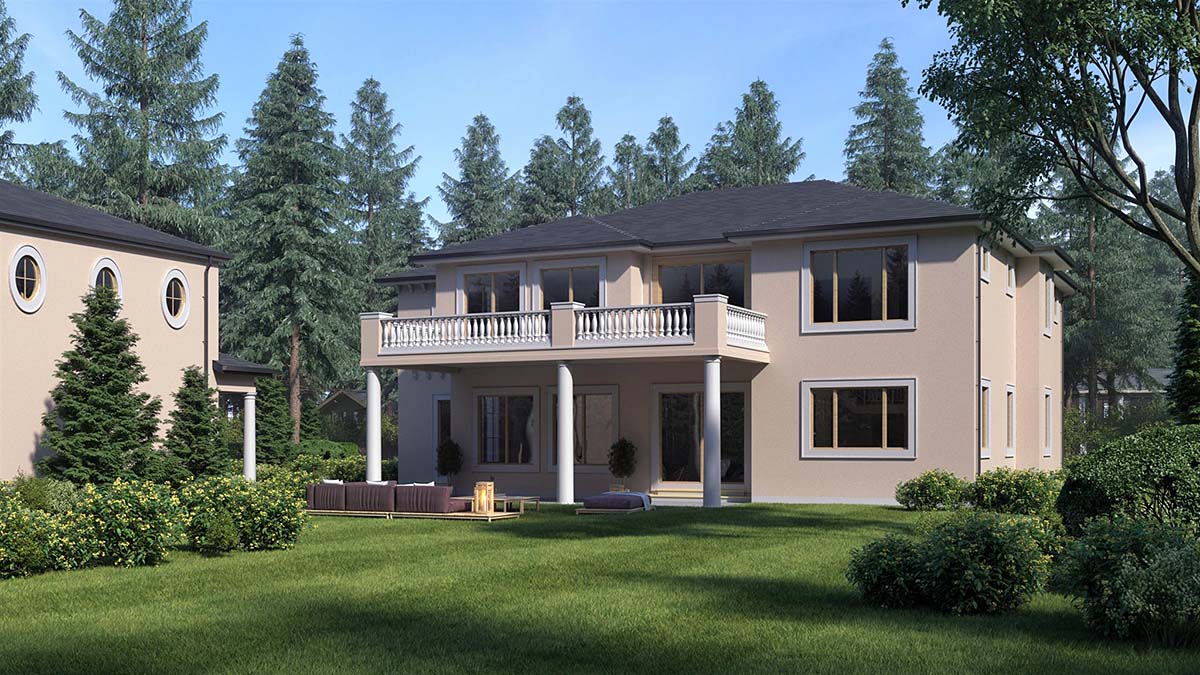 Mediterranean Plan with 4206 Sq. Ft., 4 Bedrooms, 5 Bathrooms Picture 2