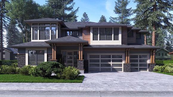 Contemporary, Modern House Plan 81942 with 4 Beds, 4 Baths, 3 Car Garage Elevation