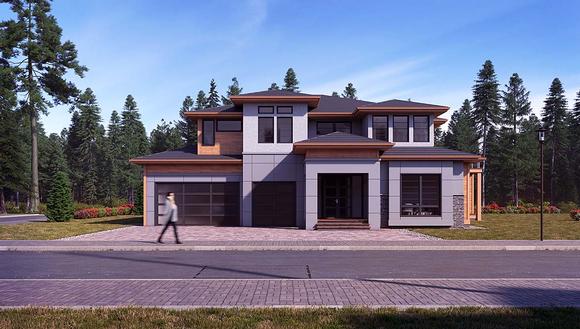 Contemporary, Modern House Plan 81945 with 4 Beds, 5 Baths, 3 Car Garage Elevation