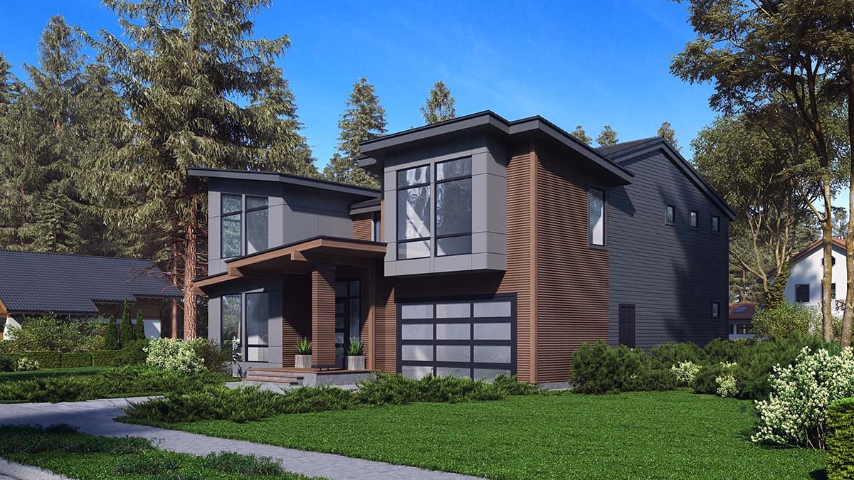 Contemporary, Modern Plan with 3542 Sq. Ft., 3 Bedrooms, 4 Bathrooms, 2 Car Garage Picture 2