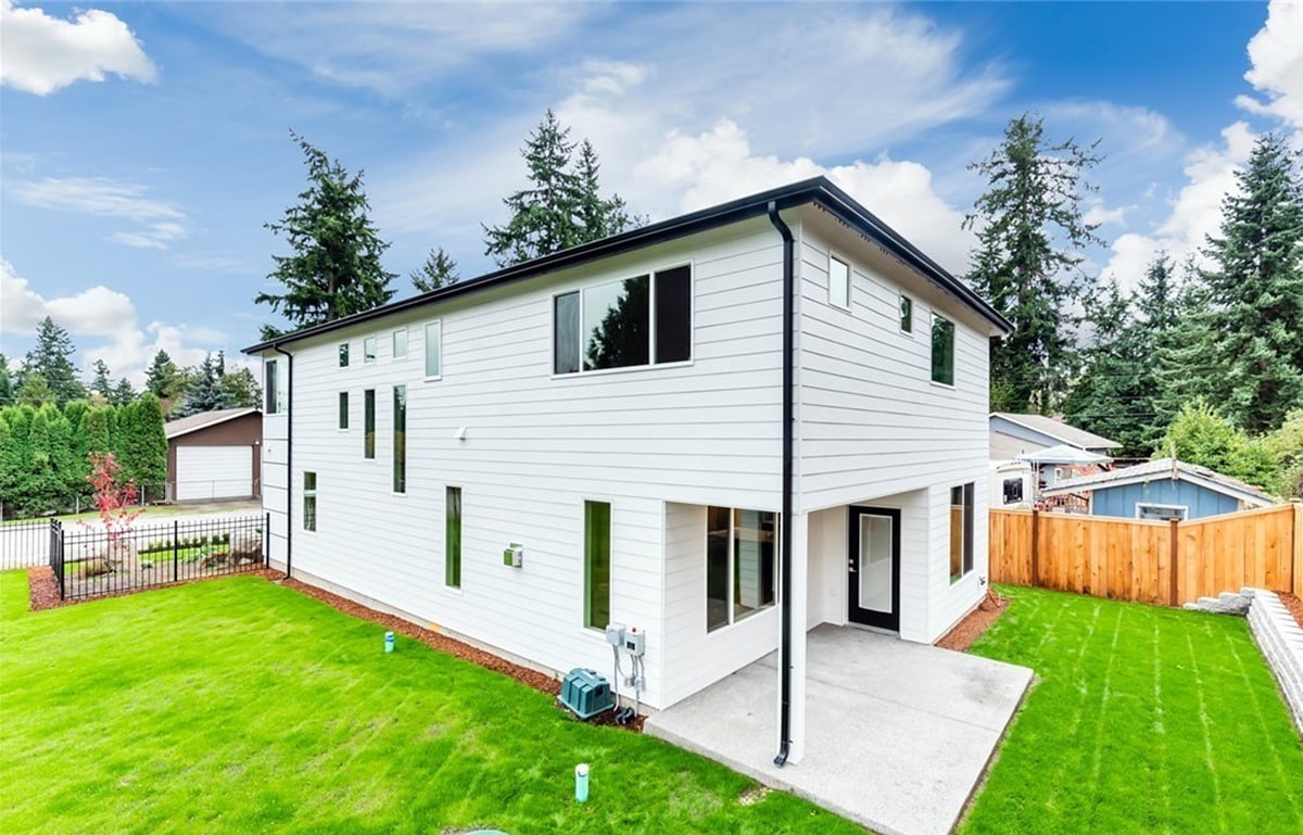 Contemporary, Modern Plan with 2067 Sq. Ft., 3 Bedrooms, 3 Bathrooms, 2 Car Garage Rear Elevation