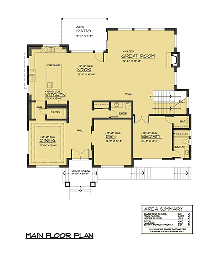 Contemporary, Modern House Plan 81954 with 5 Beds, 5 Baths, 2 Car Garage First Level Plan
