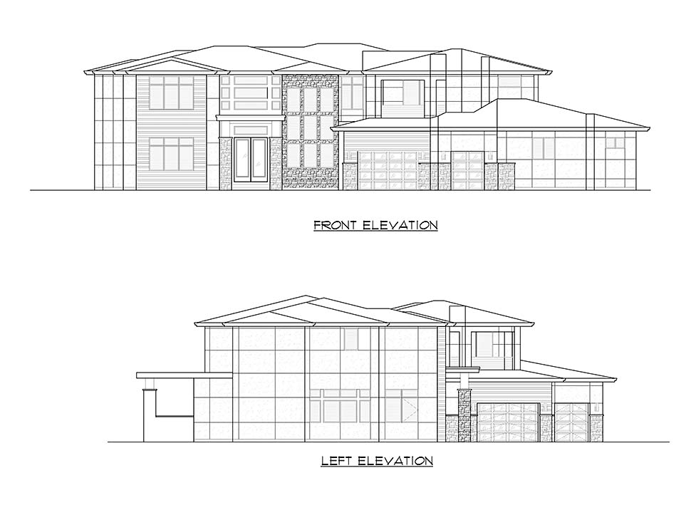 Contemporary, Modern Plan with 5195 Sq. Ft., 4 Bedrooms, 5 Bathrooms, 3 Car Garage Picture 7