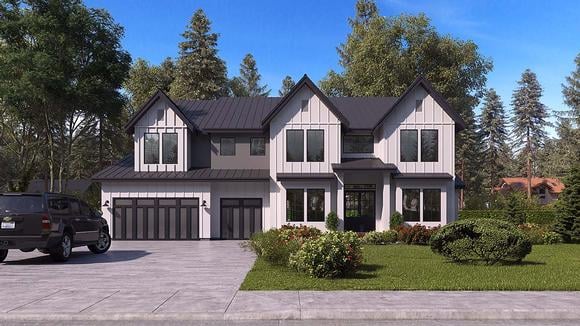 Craftsman, Farmhouse, Traditional House Plan 81956 with 5 Beds, 6 Baths, 3 Car Garage Elevation
