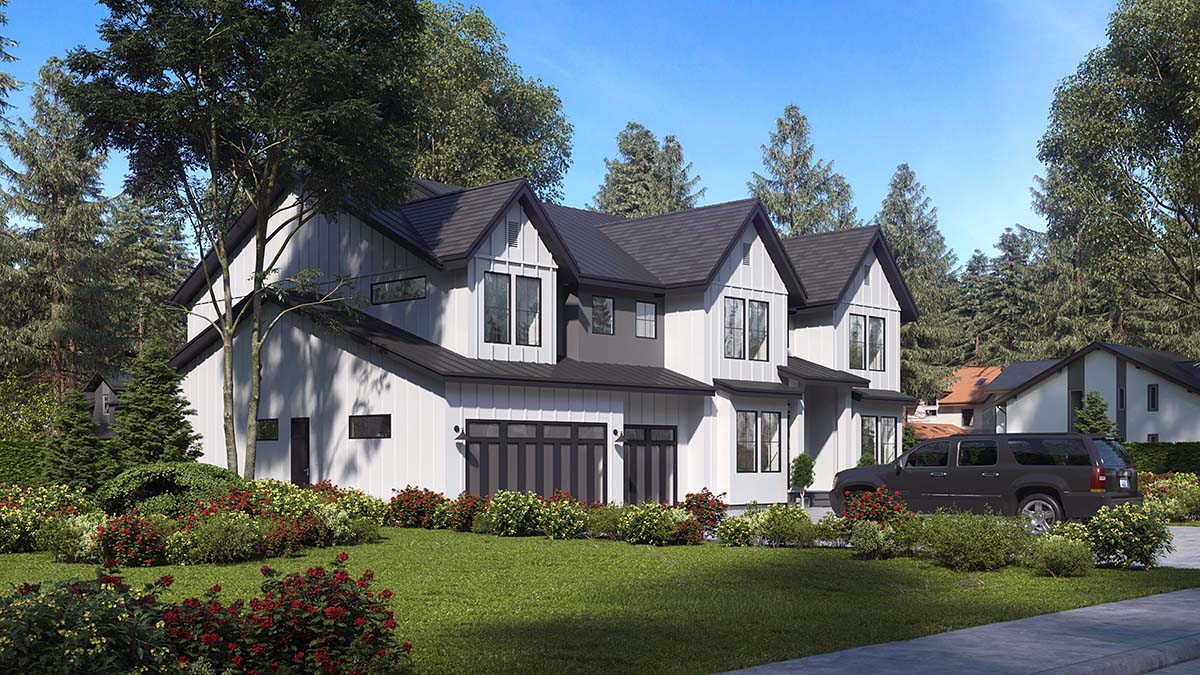 Craftsman, Farmhouse, Traditional Plan with 4941 Sq. Ft., 5 Bedrooms, 6 Bathrooms, 3 Car Garage Picture 2