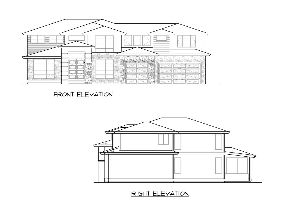 Contemporary, Modern Plan with 3315 Sq. Ft., 4 Bedrooms, 3 Bathrooms, 3 Car Garage Picture 4
