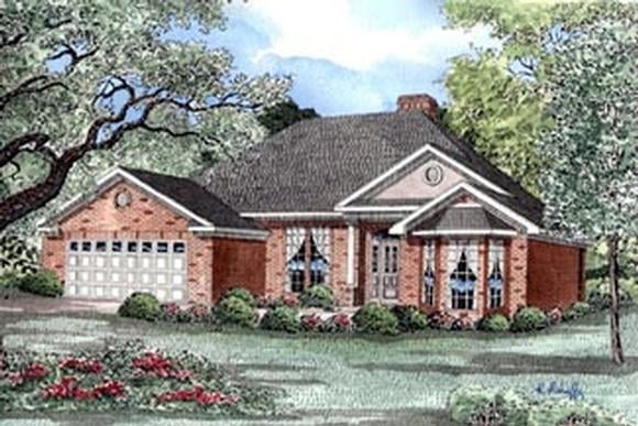 Traditional House Plan 82038 with 3 Beds, 2 Baths, 2 Car Garage Elevation