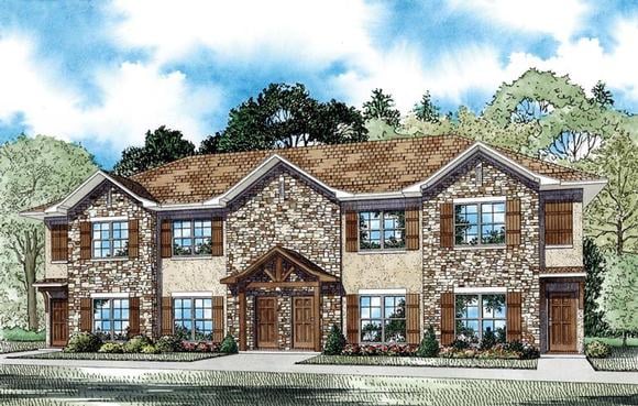 Multi-Family Plan 82063 with 8 Beds, 12 Baths Elevation