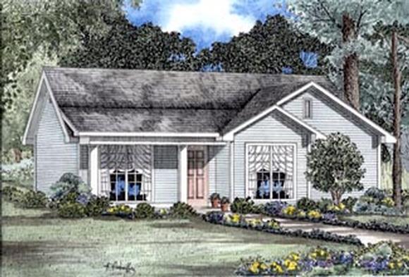 Cabin, Country, One-Story, Ranch House Plan 82064 with 3 Beds, 2 Baths Elevation